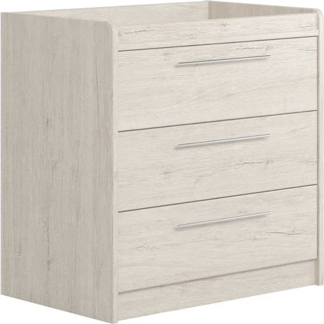 Portofino Changing Unit - Grey Oak (90cm H X 89cm W X 50cm D)