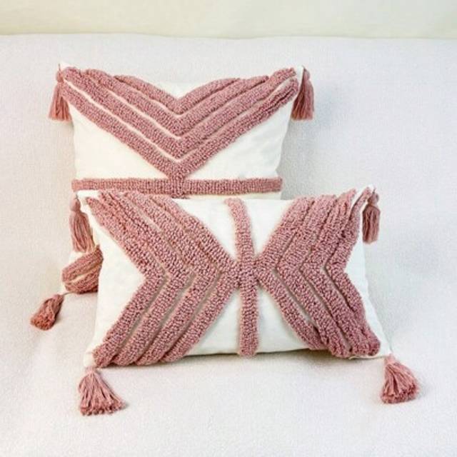 SHEIN New Modern Minimalist Geometric Embroidered Throw Pillow Case, Suitable For Living Room, Sofa, Office, Various Size Options
