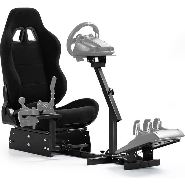 Anman G29 Racing Simulator Cockpit With Black Seat Fit Logitech G920 G923 Xbox, Not Include Steering wheel & Wheels & Pedals and Shifter Handbrake (110.5cm H X 48cm W X 138.5cm D)