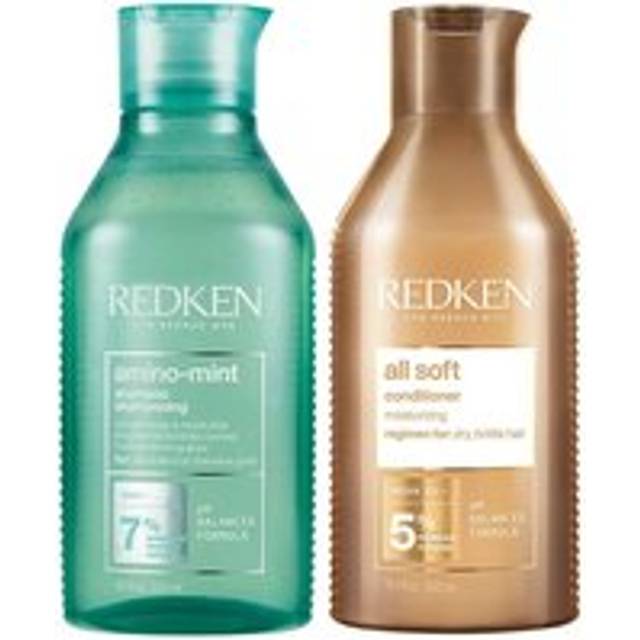 Redken Amino Mint Shampoo 300ml & All Soft Conditioner 300ml Duo