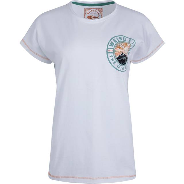 Weird Fish Womens Sunset Summit Organic T-Shirt - White - 14