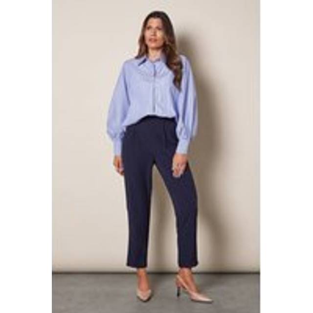 Womens Pull on Tapered Trousers - Navy - 18
