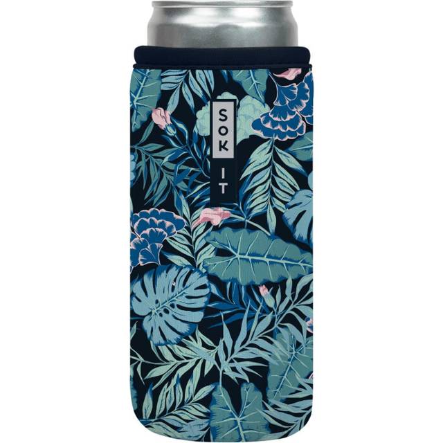 Sok It Can Sok Sleeve for Beer & Soda Insulated Neoprene Cover (Paradise Vibes  12oz Slim Can Sleeve)