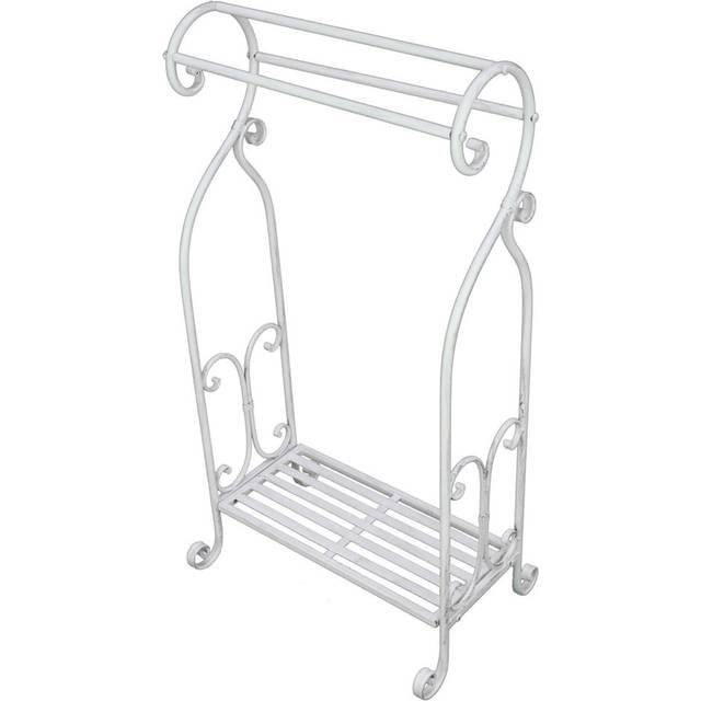 Saffr Walden Free Standing Towel Rack - White (90cm H X 37cm L X 33cm D)