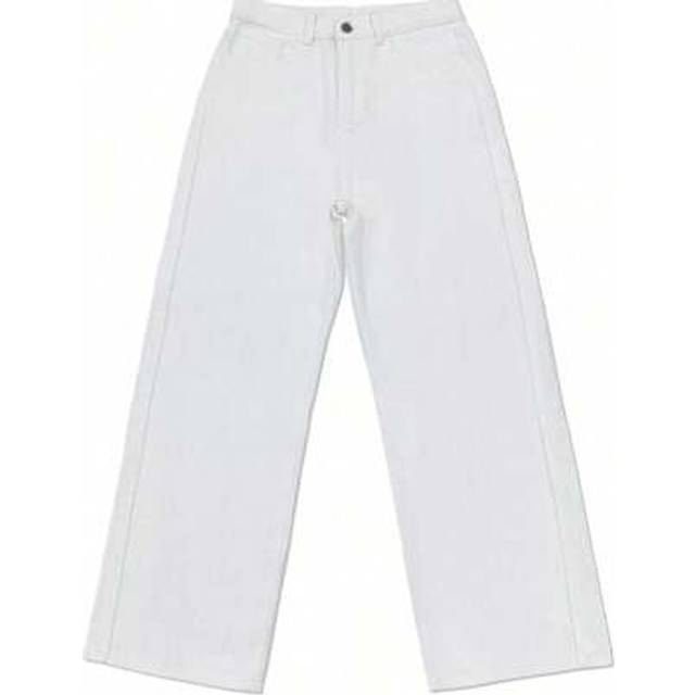 SHEIN Vintage High Waisted Straight Leg Jeans, Loose Wide Leg Denim Pants, Versatile, Floor-Length, Spring Summer Casual Clothing Cotton Trousers,Office Wea
