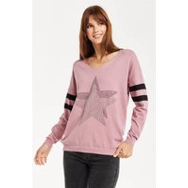 Sparkly Star Pink Long Sleeve Jumper
