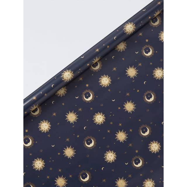 Elizabeth Scarlett Celestial Wrapping Paper, 3m, Navy