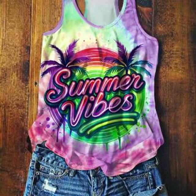 SHEIN Spring/Summer New Fashionable Casual Vacation Style Lightweight Elegant Versatile Fitted Blouse Women Tropical Rainforest Vacation Beach Sunlight Palm