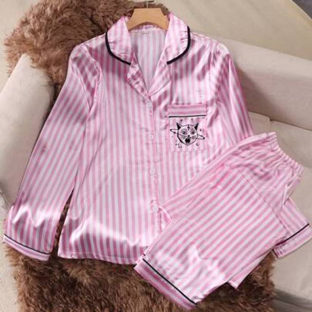 SHEIN 2pcs Girls Cartoon Print Pajama Sets, Long Sleeve Tops And Long Pants Home Clothes Sets, For Spring/Summer/Autumn/Winter