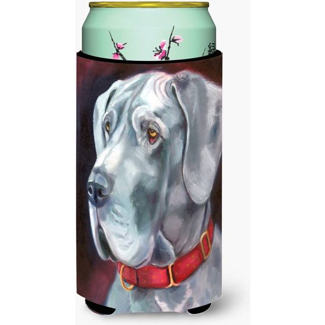 Great Dane Natural Ears Red Collar Tall Boy Beverage Insulator Hugger 7309TBC