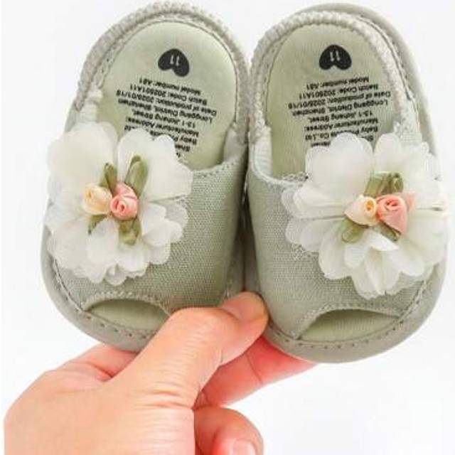 SHEIN Myggpp Vintage Cute Embroidered Flower Sandals For Infant Girls, Breathable Lightweight Sandals For Summer
