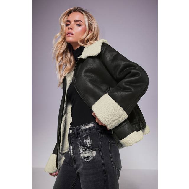 Pixiegirl Petite Black Aviator Jacket 10 Pixiegirl | Petite Women's Jackets