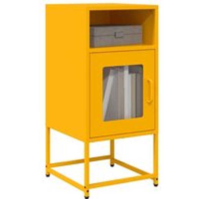 Bedside Cabinet Mustard Yellow 36x39x78 cm Cold-rolled Steel - One Size