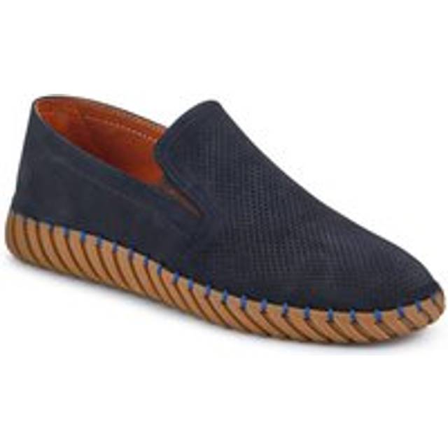Men's Casual Leather Slip-On Shoes - OZIL41000 / 326 847 - Navy