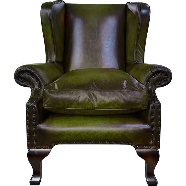 John Lewis Compton Leather Armchair, Dark Leg