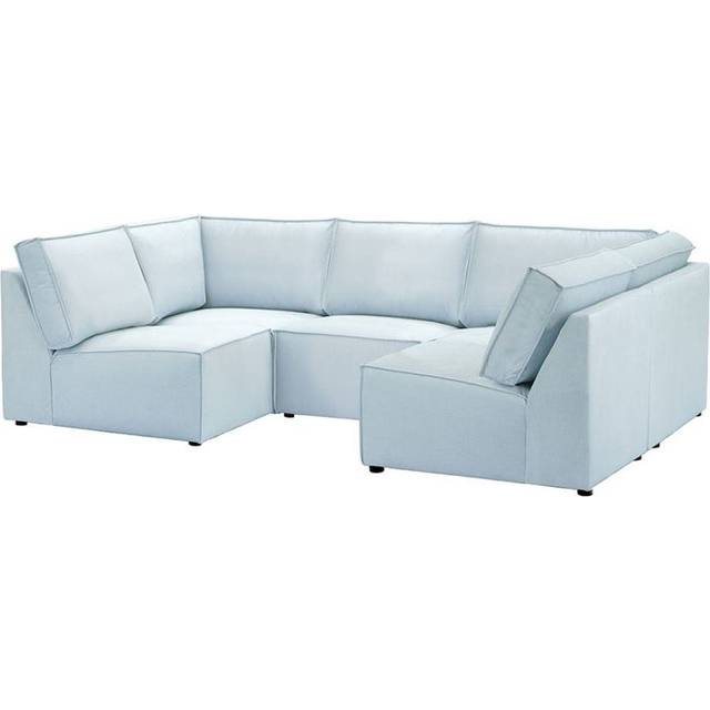 Beadie 5 - Piece Upholstered Corner Sectional - Light Grey (80cm H X 263cm W X 94cm D)