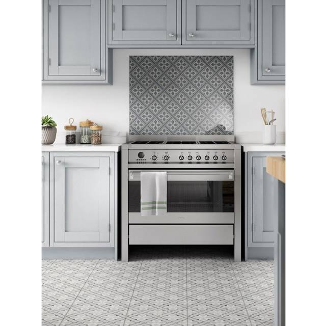 Laura Ashley Kitchen Splashback Charcoal Glass Cooker Panel 90x75cm