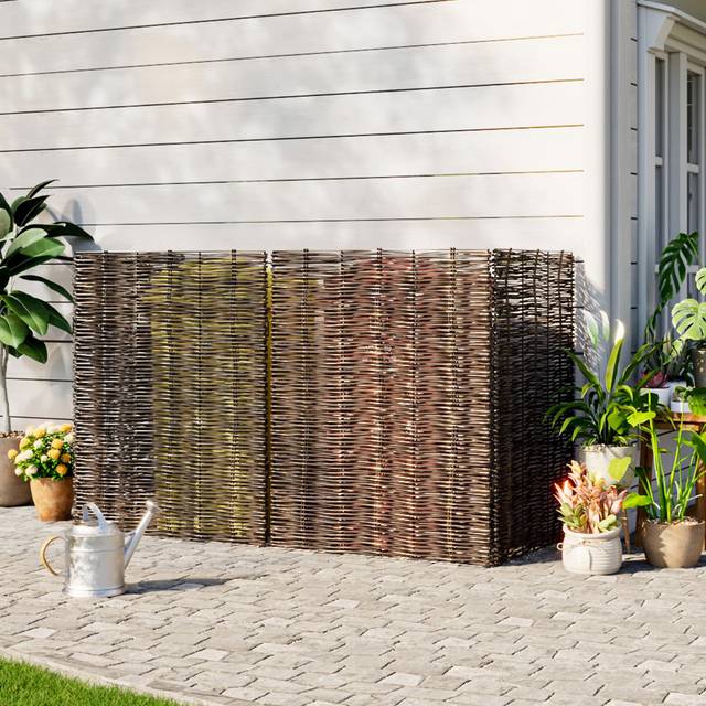 Chariah 115cm H x 90cm W Wood Fence Panels Included - Brown (90cm W X 115cm H X 2cm D)