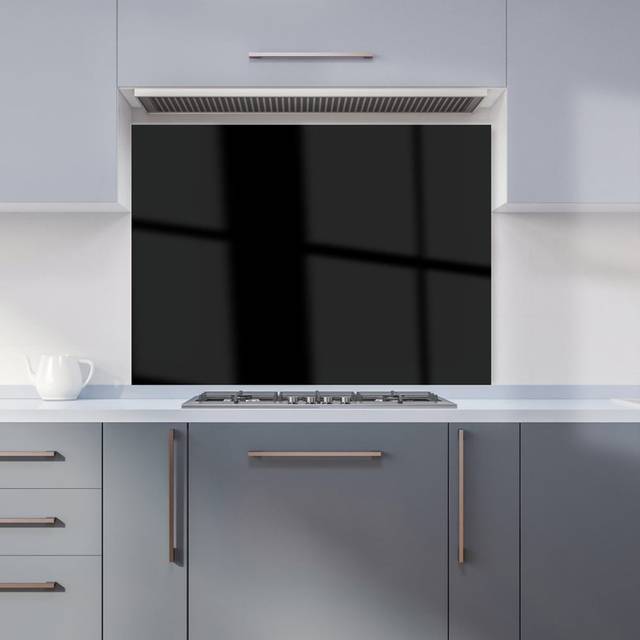 Warren Reed - Designer Midnight Black Kitchen Splashback W600Mm X H650Mm, Multi