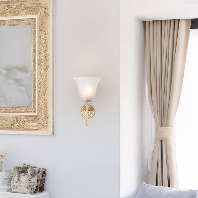 12cm H Glass Lamp Shade White (12cm H X 12cm W X 15cm D)