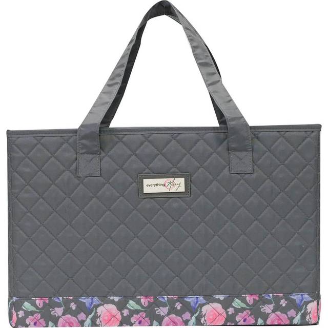 Sewing Machine Carry Tote-Grey/Pink Floral-Everything Mary BAE409D8199D447FBB2B9F725932BB70 (25L)