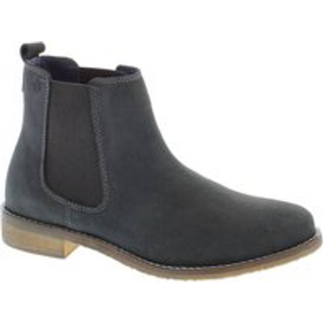 Aintree Soft Nubuck Leather Red Chelsea Boots - Navy - 6