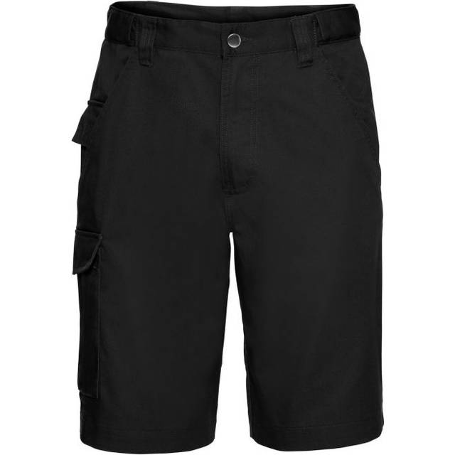 (28R, Black) Russell Mens Polycotton Work Shorts