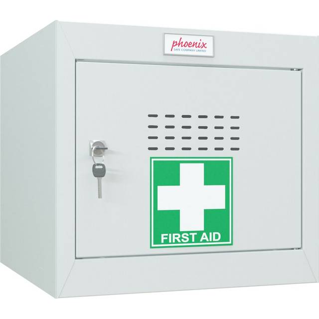 1 Tier 1 Wide Locker - Light Grey (36.5cm H X 40cm W X 40cm D)