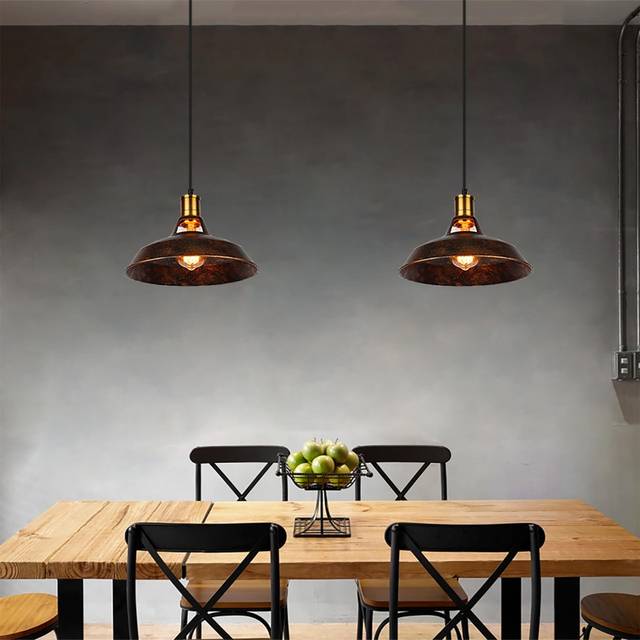 Vintage Industrial Loft Pendant Light Led Lamp ( 2 Pack) - Bronze (150cm H X 27cm W X 27cm D)
