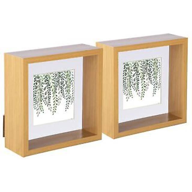 Nicola Spring - 3D Deep Box Photo Frames - White (10cm x 10cm)