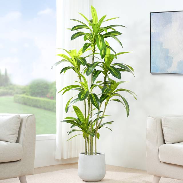 (150CM) Artificial Agave Tree with Plastic Planter & Moss