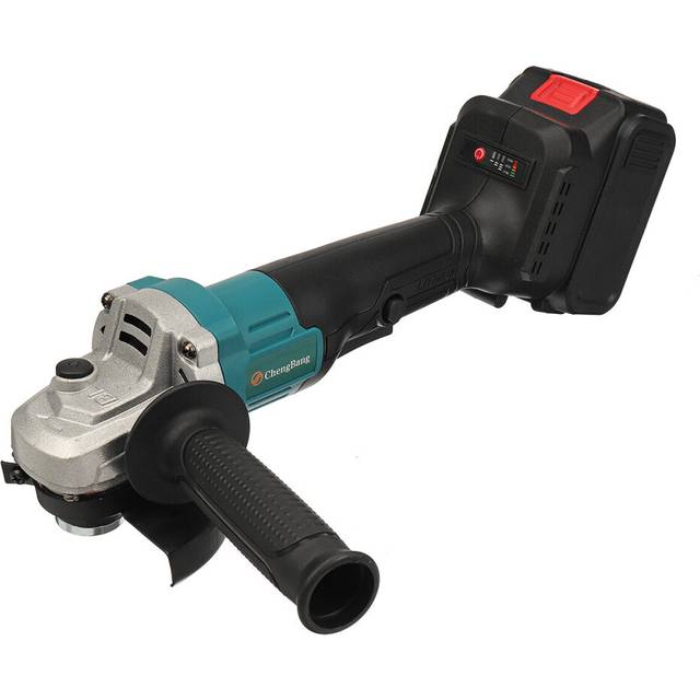 (Without Battery) 100mm 1580W Electric Cordless Brushless Angle Grinder Grinding Cutting Machine Tool Fit Makita EU Plug