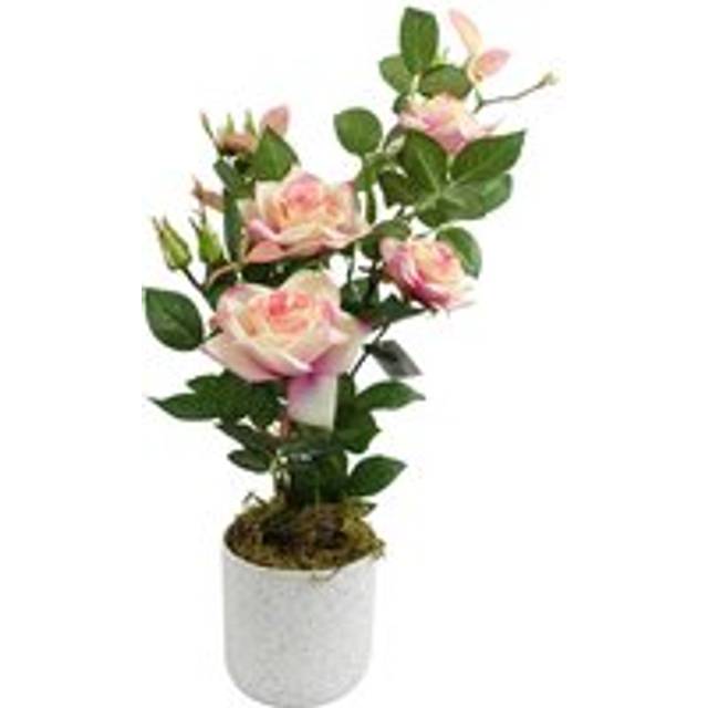 50cm Artificial Pink Rose Plant