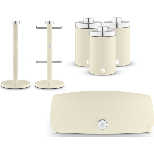 Swan Towel Pole and Mug Tree Set - Cream
