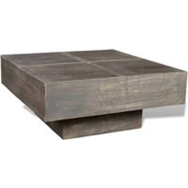 Coffee Table Dark Brown Square Solid Mango Wood - One Size