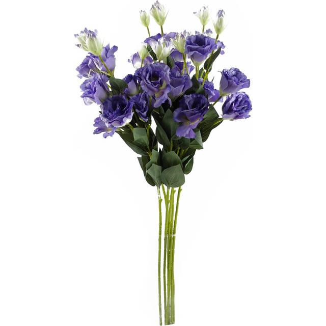 Pack of 6 x 80cm artificial purple wild rose stem - 36 flowers
