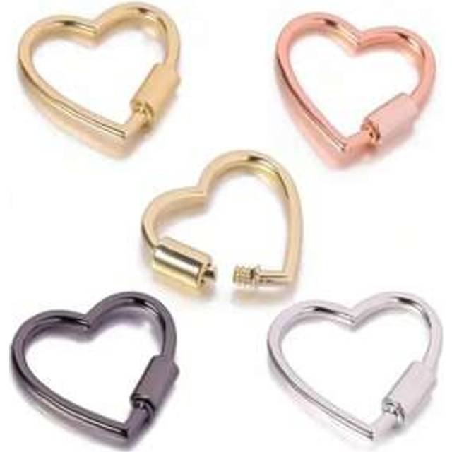 SHEIN Sparkling Alloy Heart-Shaped Turnbuckle Keychain: The Perfect Jewelry Buckle For Your Clothes And Luggage! Carabiner Clip Valentines Travel Accessorie