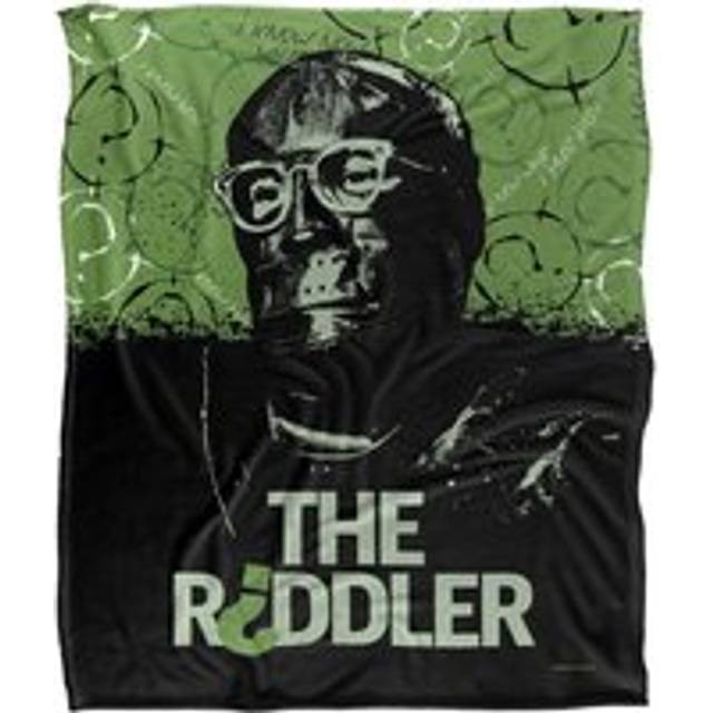 The Batman (2022) Blanket, The Riddler Silky Touch Super Soft Throw Blanket 152x127 cm - White - One Size
