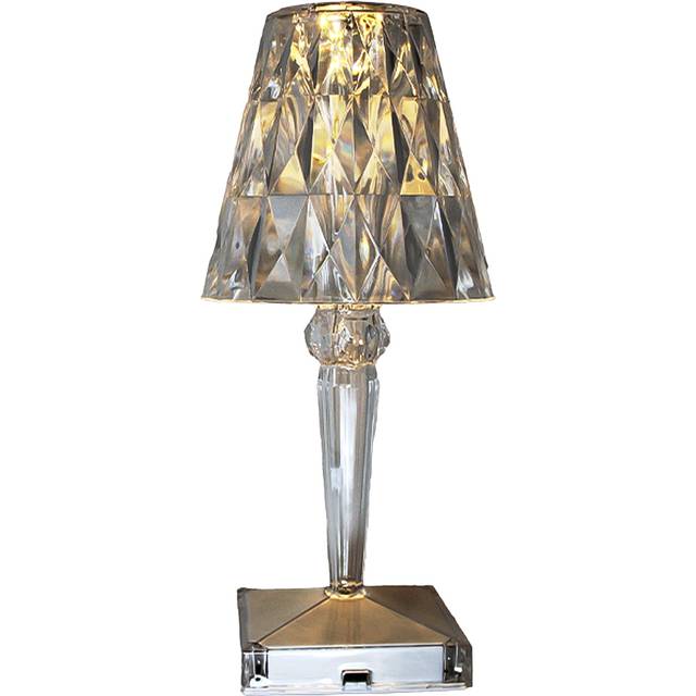 ExtraStar Acrylic Crystal Touch Control Dimmable Cordless LED Table Lamp - Multi - 23.3 x 8.5 x 8.5cm