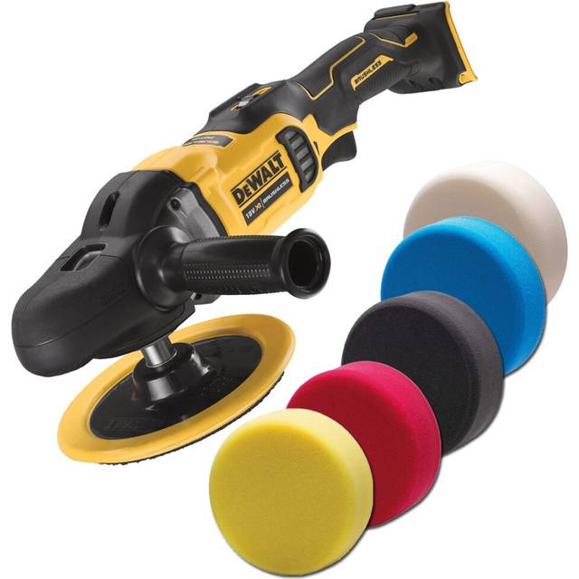 Dewalt - DCM849N 18v Brushless xr Rotary Polisher 180mm Bare + 5 Polishing Sponges