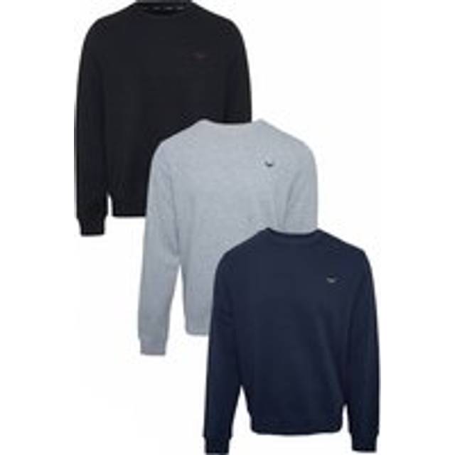 3 Pack Crew Neck Sweatshirts - Navy - XXL