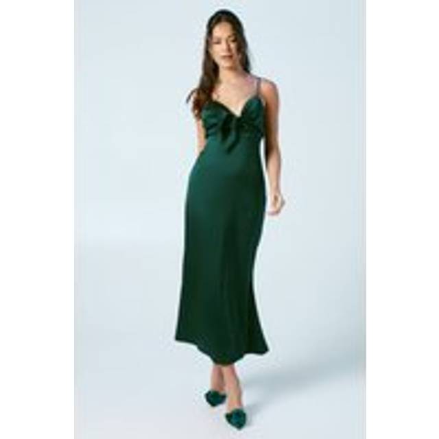 Strappy Tie Detail Bridesmaids Dressemerald - Bright Pink,Emerald - 16,14,12,10,8,6,18