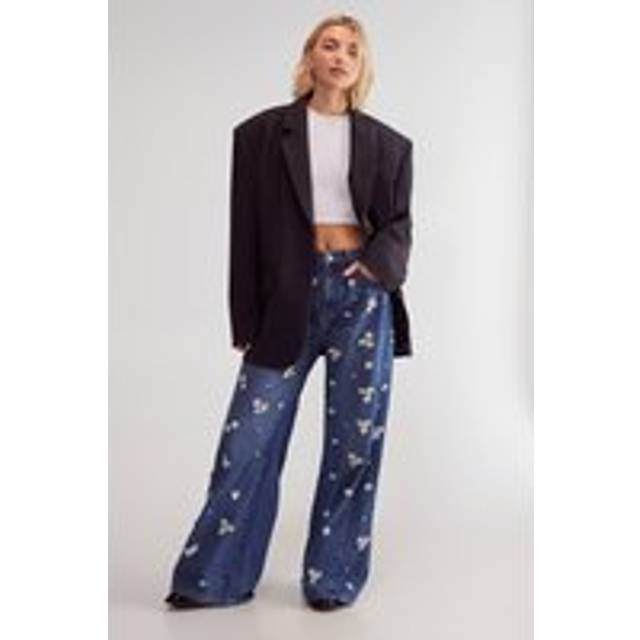 Limited Embellished Flower Applique Jean - Authentic Denim - 8