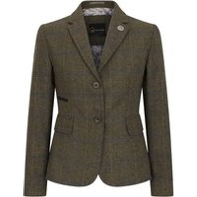 TPSTZ - Formal Tweed Woll Blend Blazer Office Work - Olive - 16
