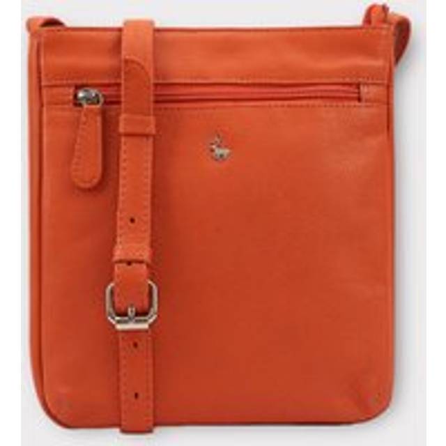 Munnar' 100% Real Leather Cross Body - Burnt Orange - One Size
