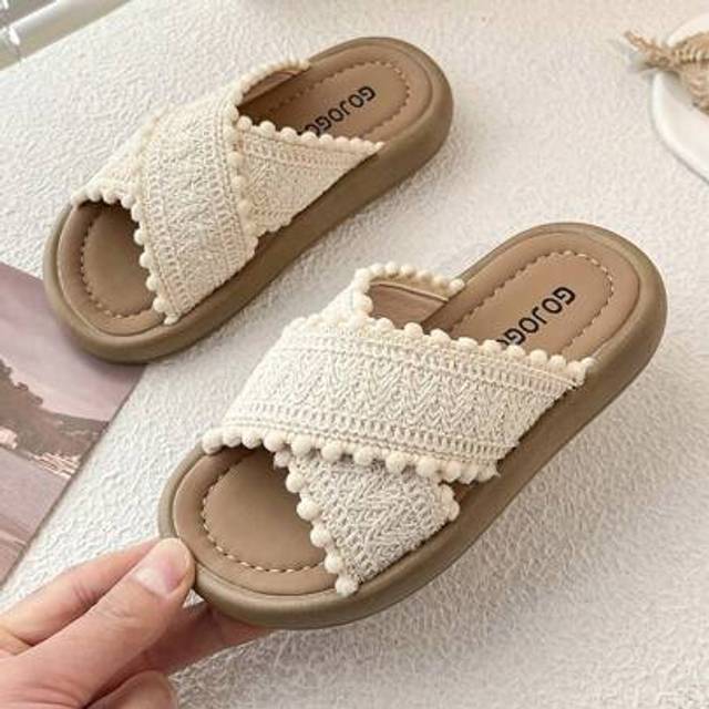 SHEIN Fashion -Comfortable-Open-Toe-Slippers-For-Girls-Breathable-Lightweight-Beach-Slippers-For-Outdoor-Activities