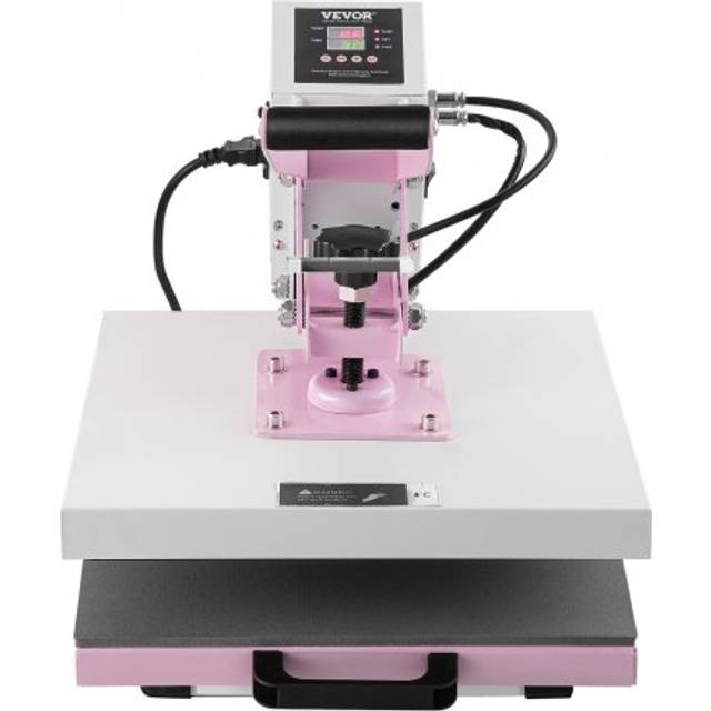 VEVOR Hitzepresse Transferpresse 38x38cm Ausziehbare Presse T-Shirts Rosa