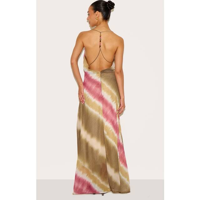 Petite Multi Strappy Bead Detail Flowy Maxi Dress, Multi - 6