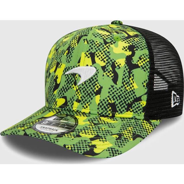 New Era - Motor Grön trucker Keps - McLaren F1 24 Camo 9FIFTY Neon Green Trucker @ Hatstore
