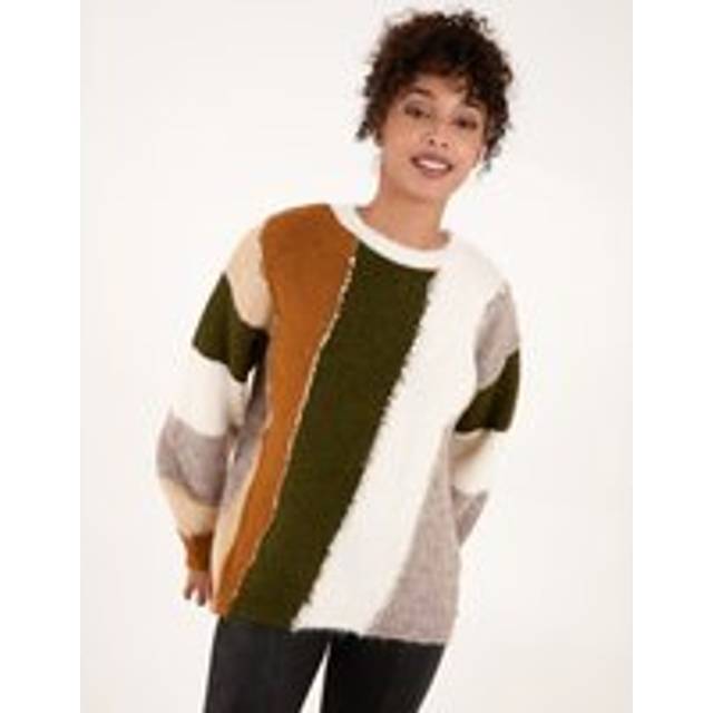 Stripe Sequin Detail Jumper - S/M / GREEN